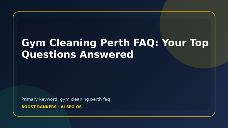 Gym Cleaning Perth FAQ: Your Top Questions Answered